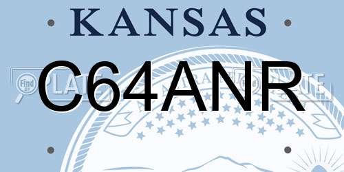 C64ANR Kansas License Plate