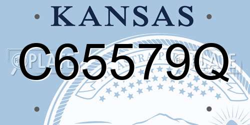 C65579Q Kansas License Plate