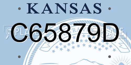 C65879D Kansas License Plate