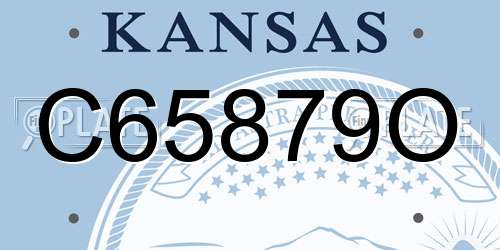 C65879O Kansas License Plate