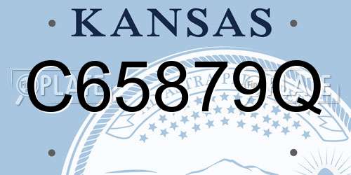 C65879Q Kansas License Plate