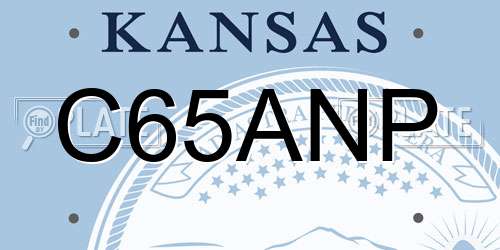 C65ANP Kansas License Plate