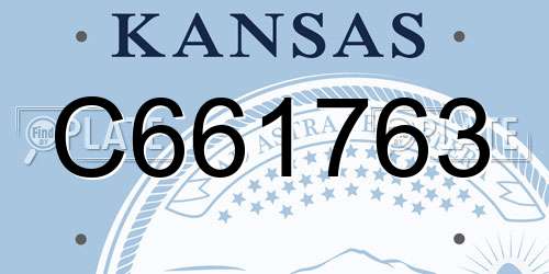 C661763 Kansas License Plate