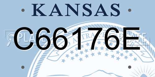 C66176E Kansas License Plate