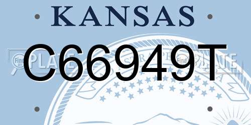 C66949T Kansas License Plate