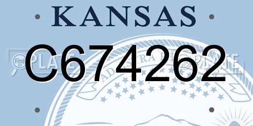 C674262 Kansas License Plate