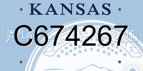 C674267 Kansas License Plate