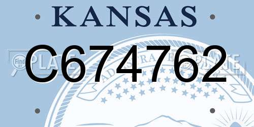 C674762 Kansas License Plate