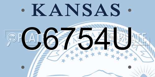 C6754U Kansas License Plate