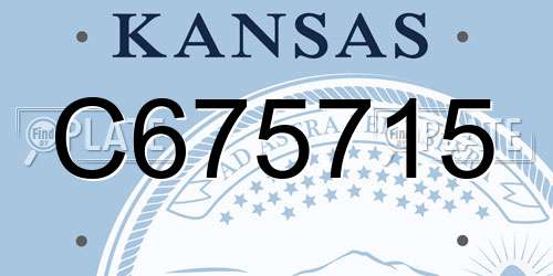 C675715 Kansas License Plate