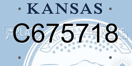 C675718 Kansas License Plate