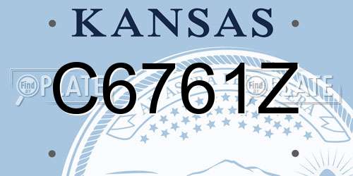 C6761Z Kansas License Plate