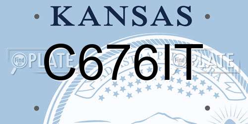 C676IT Kansas License Plate