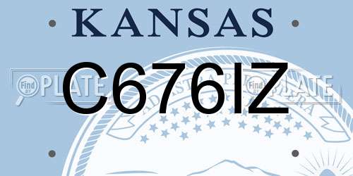 C676IZ Kansas License Plate
