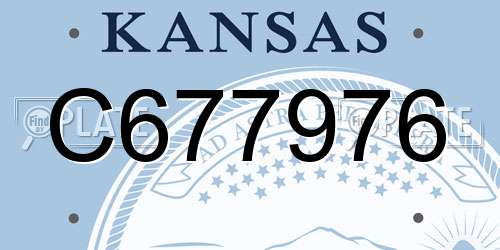 C677976 Kansas License Plate