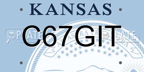C67GIT Kansas License Plate