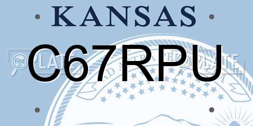 C67RPU Kansas License Plate