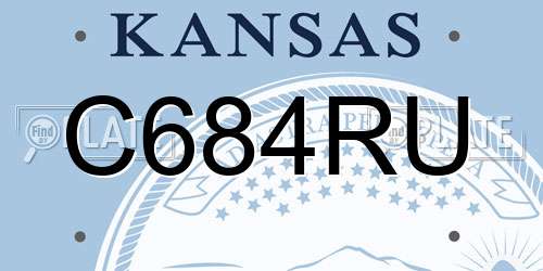 C684RU Kansas License Plate