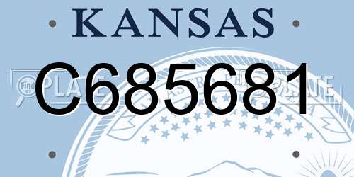 C685681 Kansas License Plate