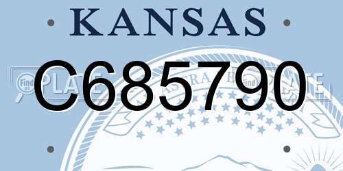 C685790 Kansas License Plate