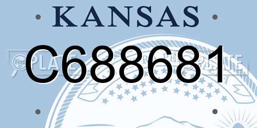 C688681 Kansas License Plate
