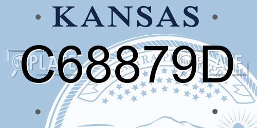 C68879D Kansas License Plate