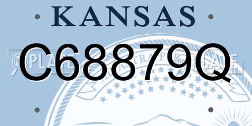 C68879Q Kansas License Plate