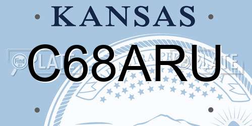 C68ARU Kansas License Plate