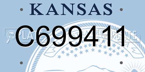 C699411 Kansas License Plate