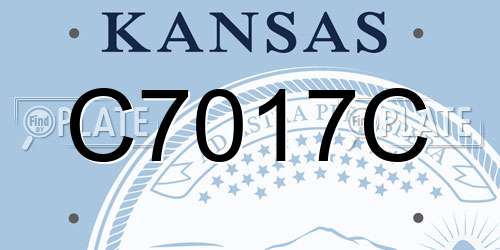 C7017C Kansas License Plate