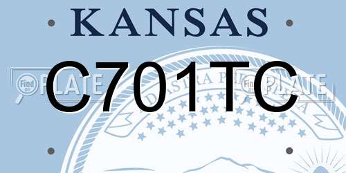 C701TC Kansas License Plate