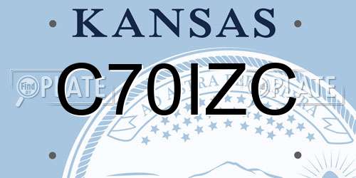 C70IZC Kansas License Plate