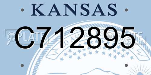 C712895 Kansas License Plate