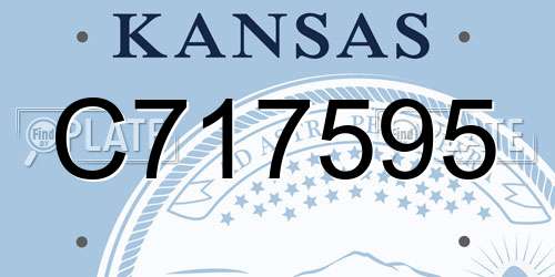 C717595 Kansas License Plate