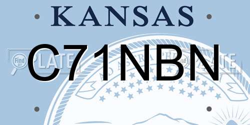 C71NBN Kansas License Plate