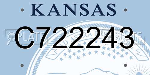 C722243 Kansas License Plate