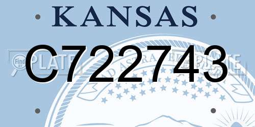 C722743 Kansas License Plate
