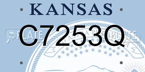 C7253Q Kansas License Plate
