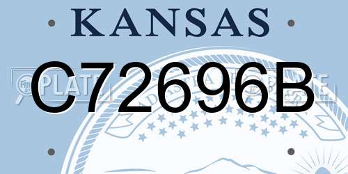 C72696B Kansas License Plate