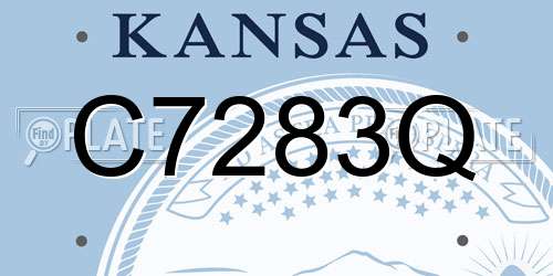C7283Q Kansas License Plate
