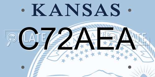 C72AEA Kansas License Plate