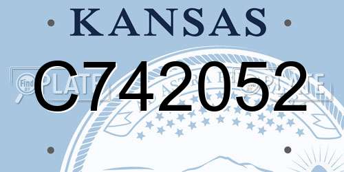 C742052 Kansas License Plate