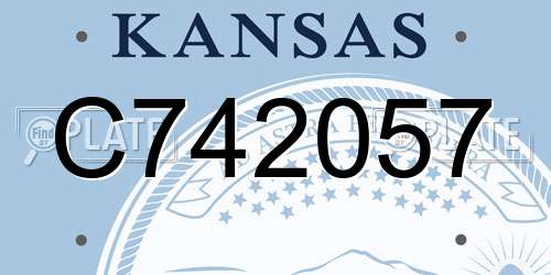 C742057 Kansas License Plate