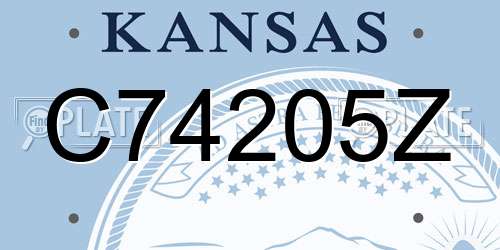 C74205Z Kansas License Plate