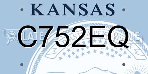 C752EQ Kansas License Plate