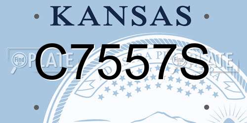 C7557S Kansas License Plate