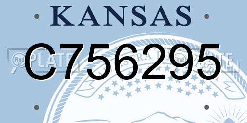C756295 Kansas License Plate