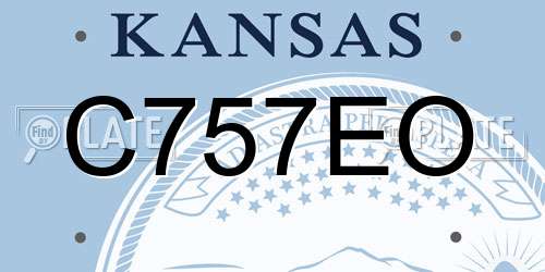 C757EO Kansas License Plate
