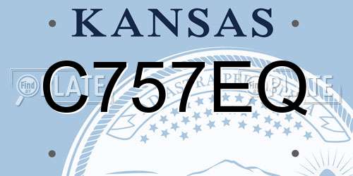 C757EQ Kansas License Plate