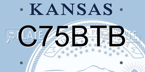 C75BTB Kansas License Plate